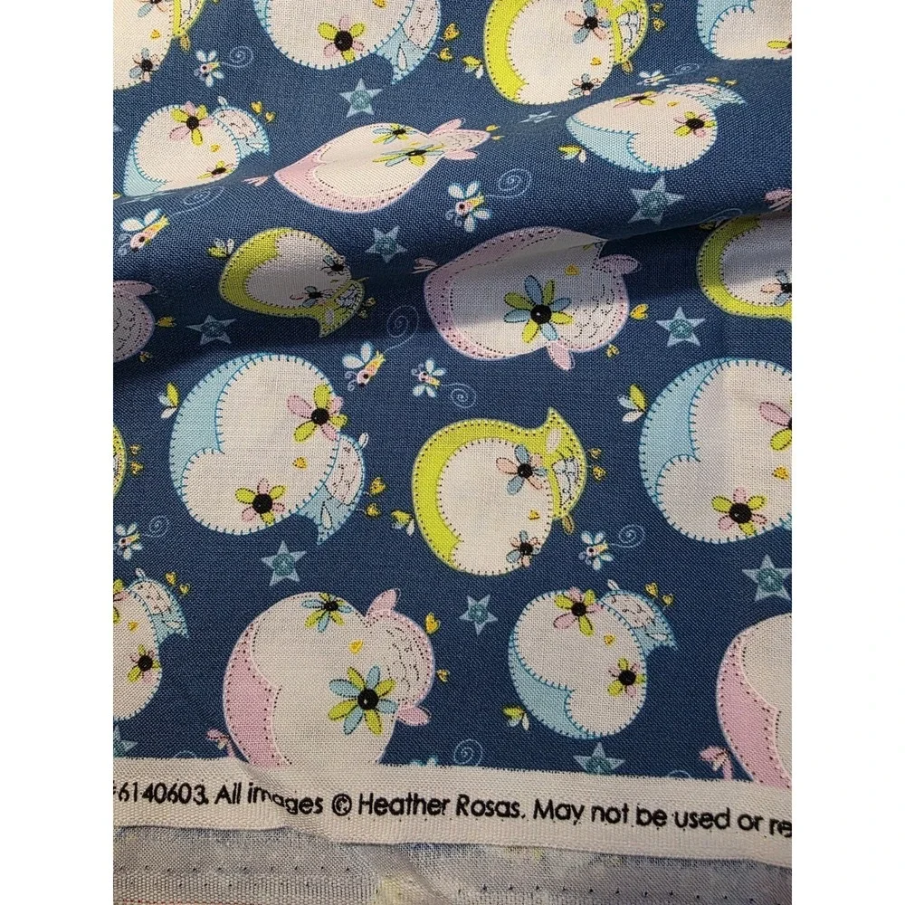 DREAM A LITTLE DREAM HEATHER ROSAS CAMELOT FABRIC WHIMSICAL  OWLES 1 1/4 YD F26